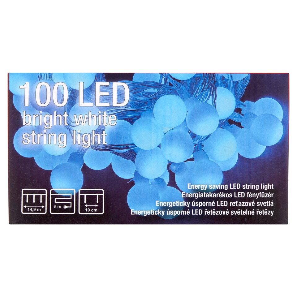 image 1 of Snow Meister SM2687 100 LED Bright White Energy Saving String Light 14,9 m