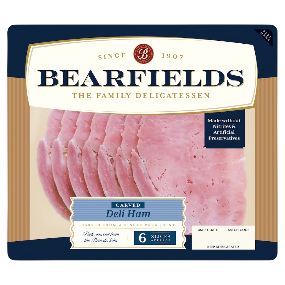 Bearfields Carved Deli Ham 100g
