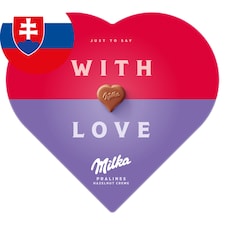 Milka I Love Milka Box of Chocolates, Hazelnut Filling 165 g