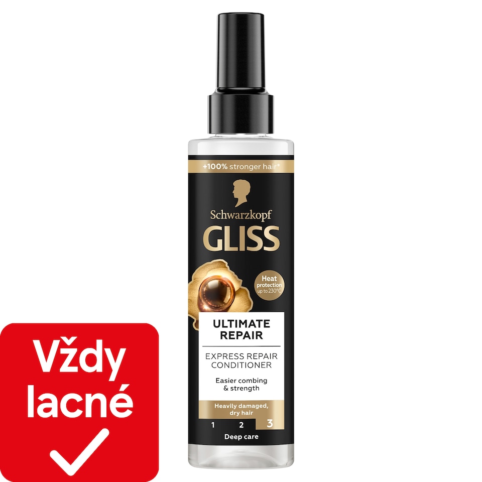 obrázok 1 z Schwarzkopf Gliss expresný regeneračný kondicionér Ultimate Repair 200 ml