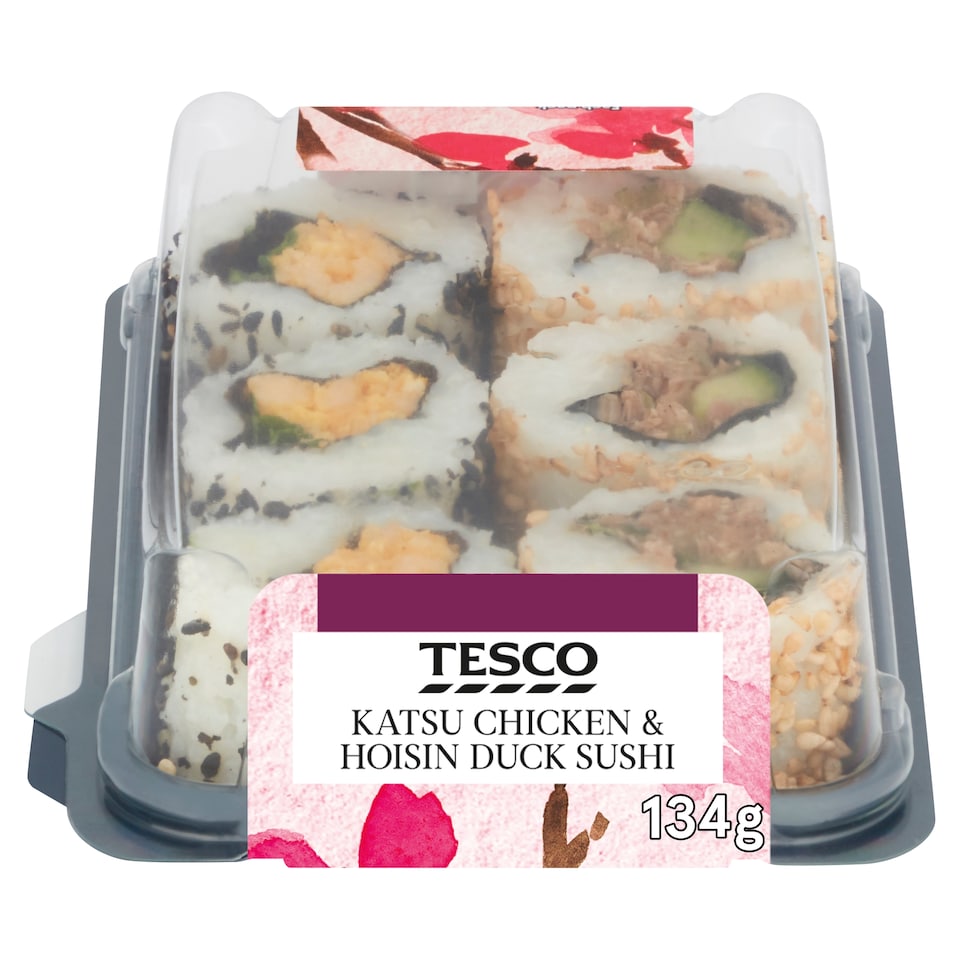Tesco Katsu Chicken & Hoisin Duck Sushi 134G