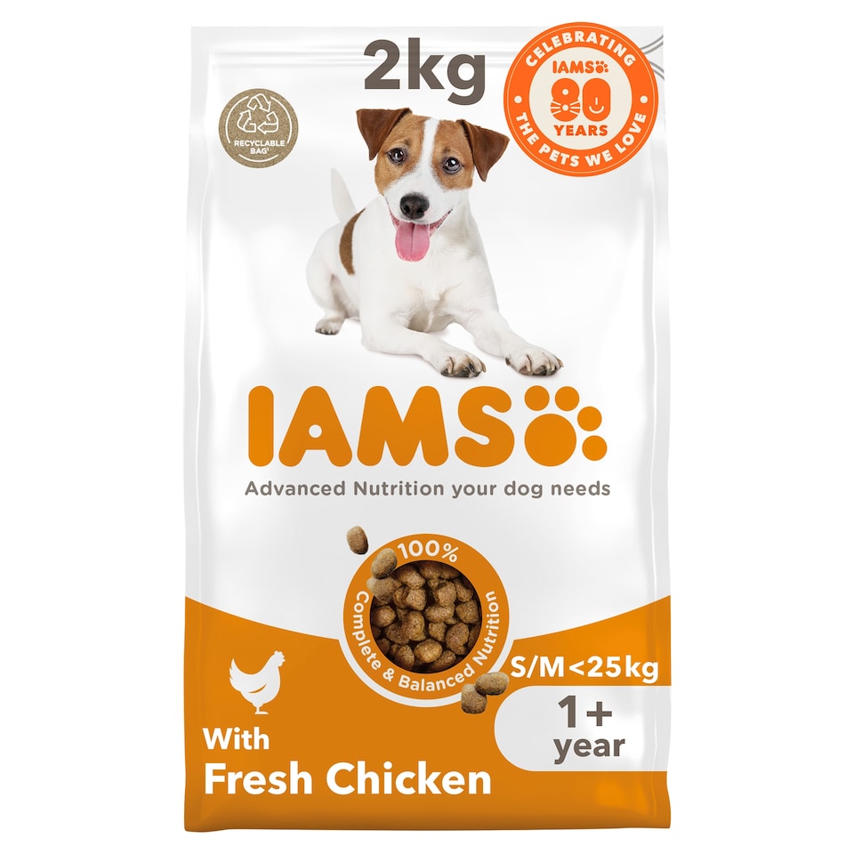 image 1 of Iams Small Medium Adult Dog Food With Chicken 2Kg