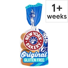 New York Bakery Co. Gluten Free Plain Bagels 4 Pack