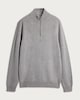 image 4 of F&F Lambswool Knitted Half Zip Jumper in Grey