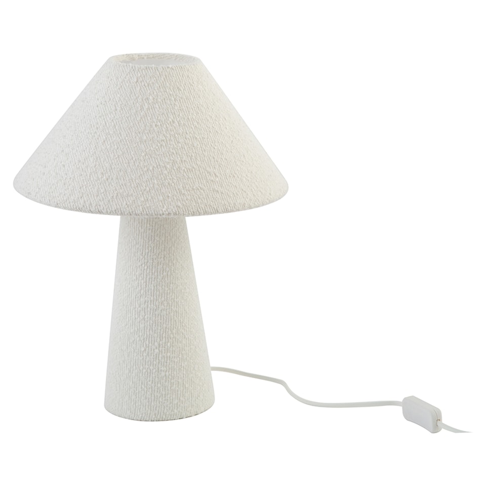 image 1 of F&F Home White Boucle Table Lamp