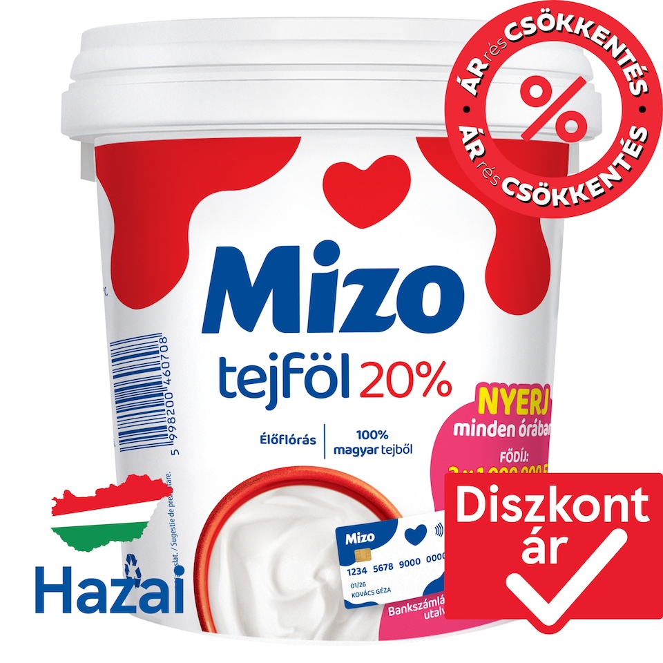 Mizo tejföl 20% 800 g