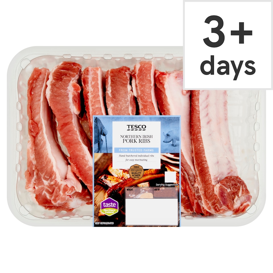 Tesco Northern Irish Pork Ribs 700g