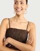 image 2 of F&F Crochet Look Co-ord Beach Crop Top in Brown