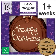 Tesco Happy Birthday Chocolate Cake
