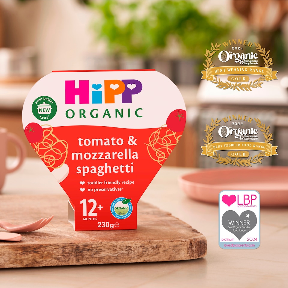 image 1 of Hipp Organic 1 Year Spaghetti With Tomato & Mozzarella Sauce 230G