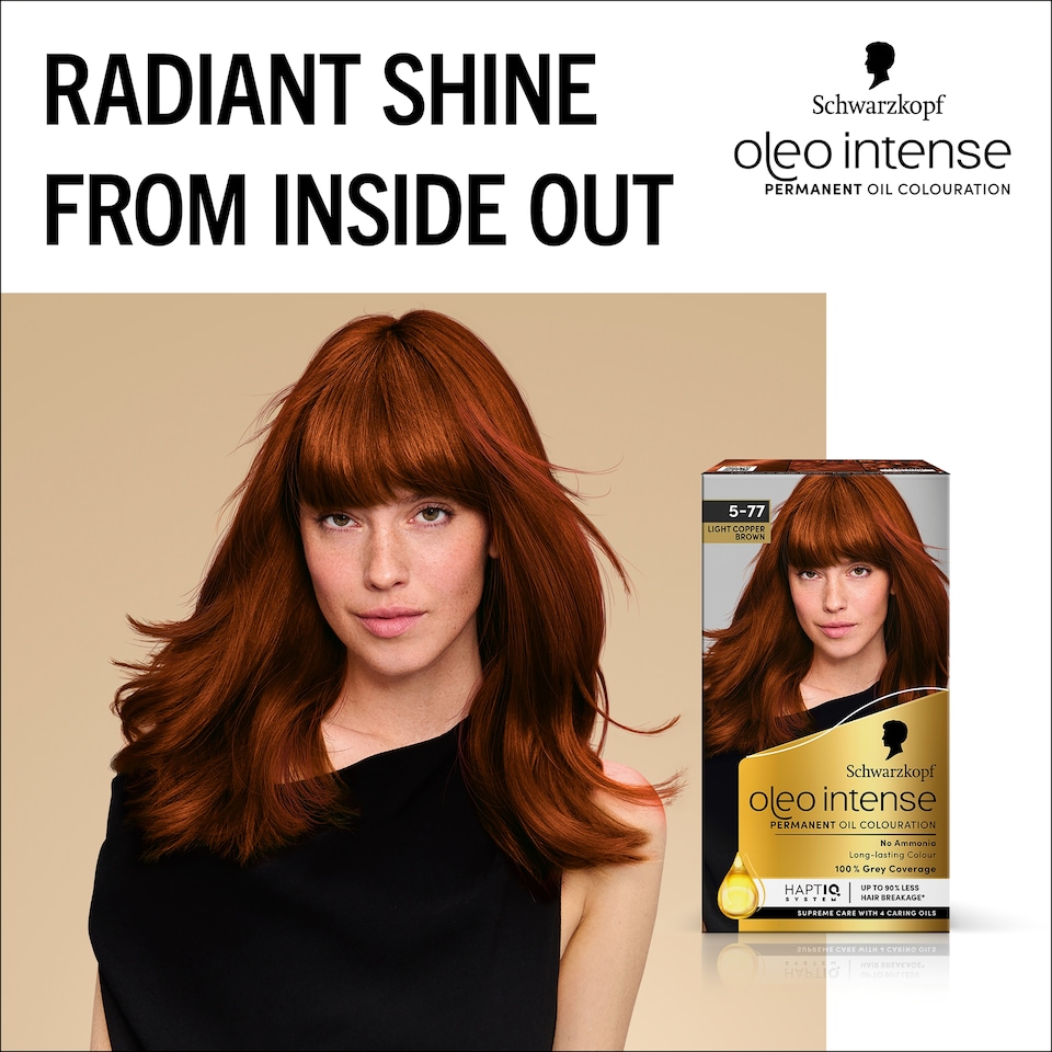 image 1 of Schwarzkopf Oleo Intense 5-77 Light Copper Brown Permanent Hair Colour
