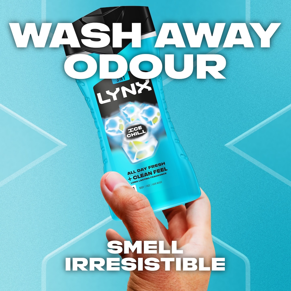 image 1 of Lynx Ice Chill 3 In 1 Wash 225Ml