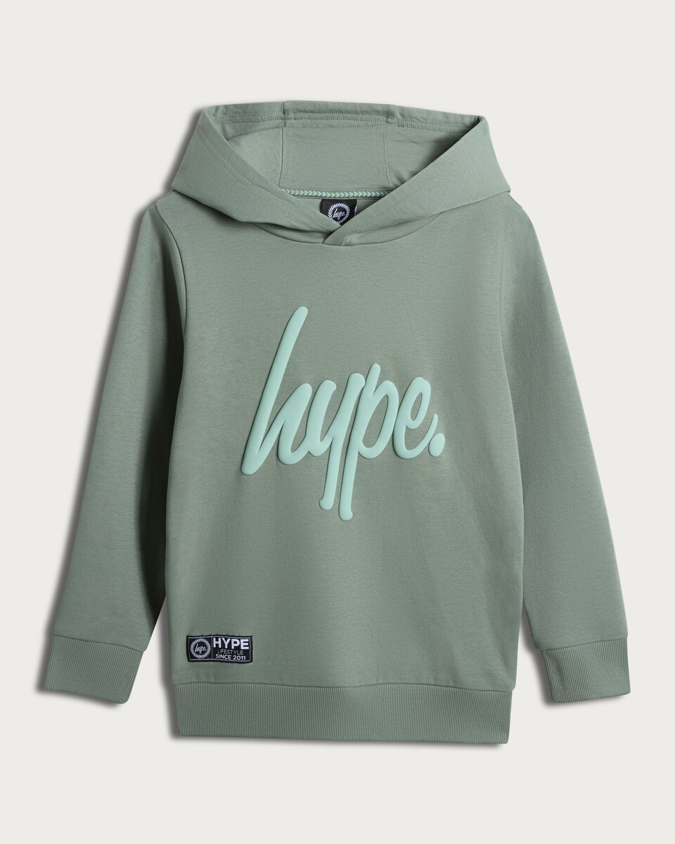 image 1 of Hype Logo Hoodie in Green