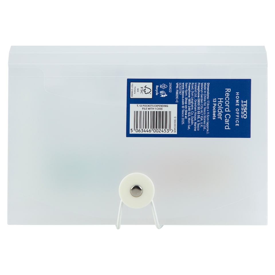 Tesco Record Card Holder