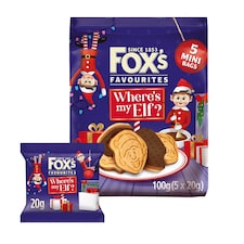 Fox's Where's My Elf Chocolate Biscuits 5 X 20G