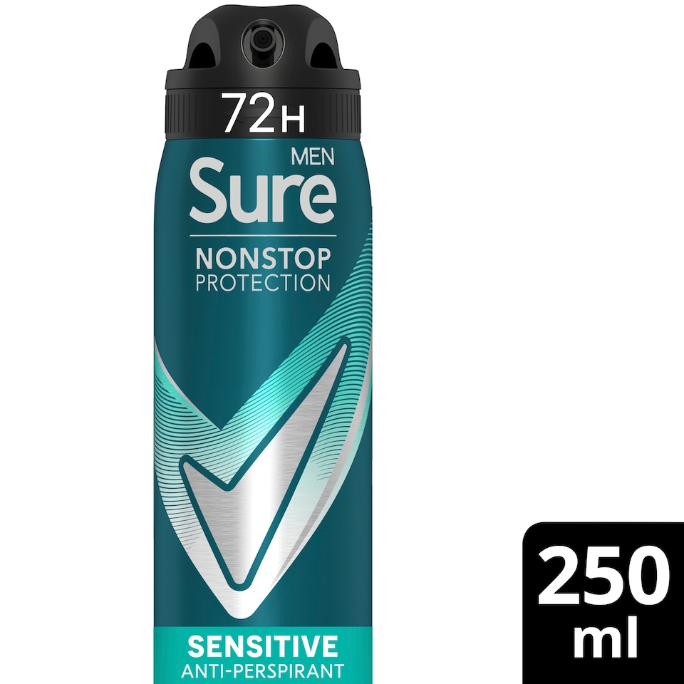 image 1 of Sure Men Sensitive 72h Nonstop Protection Antiperspirant Deodorant 250ml