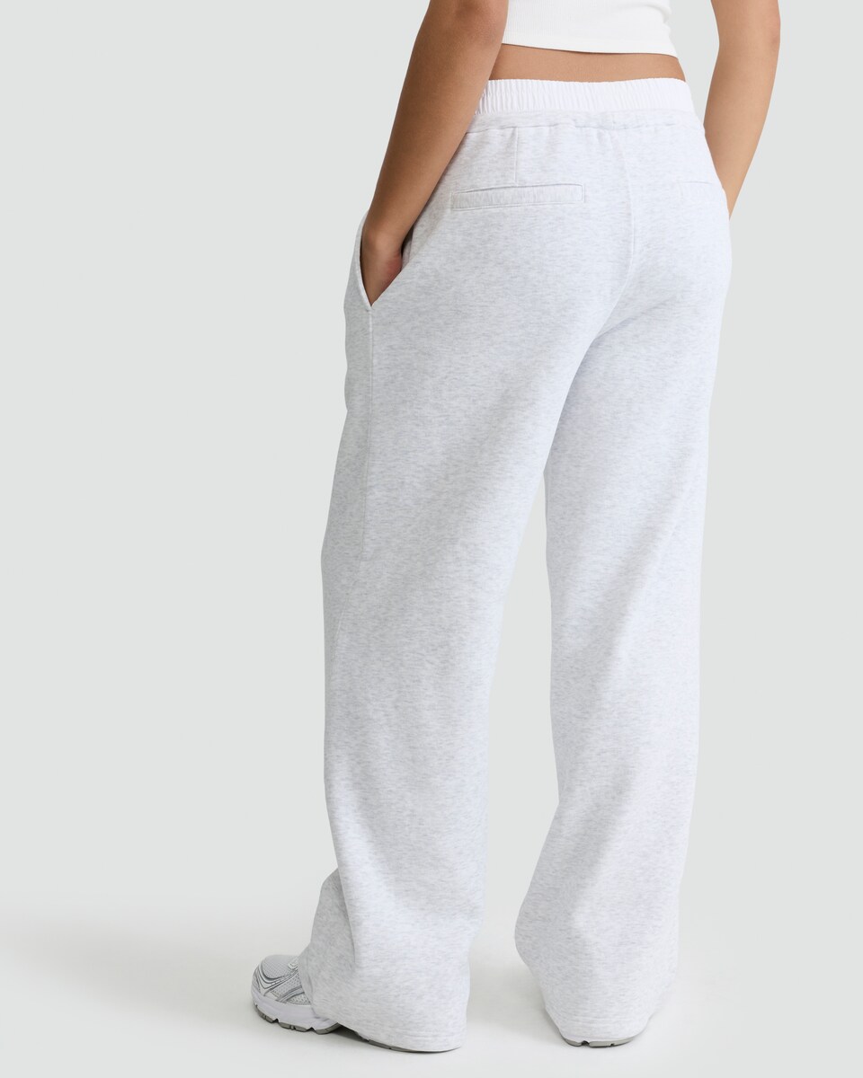 image 1 of F&F Cotton Rich Wide Leg Drawstring Joggers in Grey