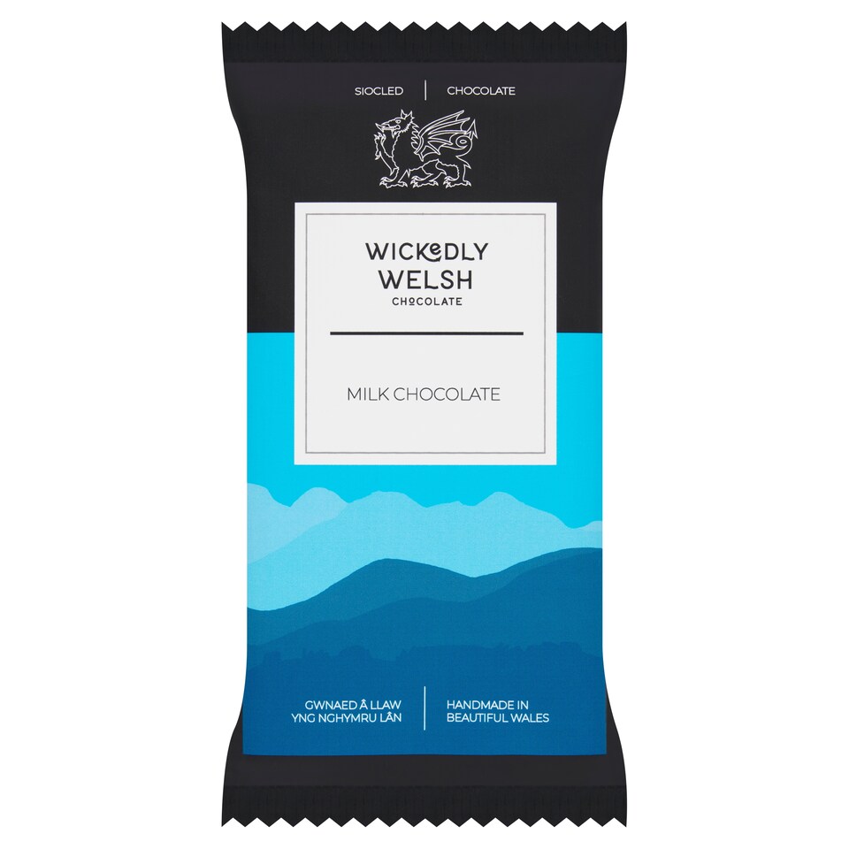 Wickedly Welsh Milk Chocolate Bar 90g