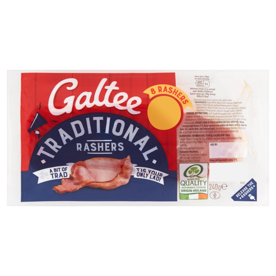 Galtee Value 8 Vacuum Rashers 240G
