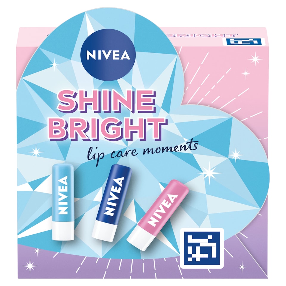 Nivea Shine Lip Care Gift Set 3 X 4.8G