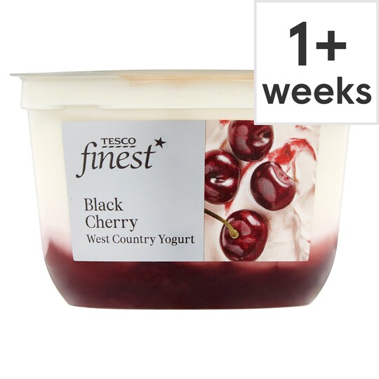 Tesco Finest Black Cherry Yogurt 150G Tesco Groceries