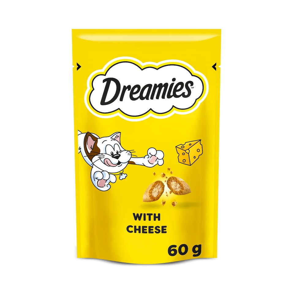 image 1 of Dreamies Cat Treat Biscuits with Cheese 60g