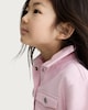 image 2 of F&F Girls Pure Cotton Belted Denim Dress in Pink