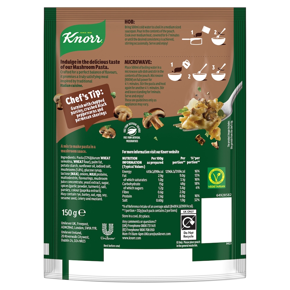 image 1 of Knorr Pastaria Pasta Mushroom 150G