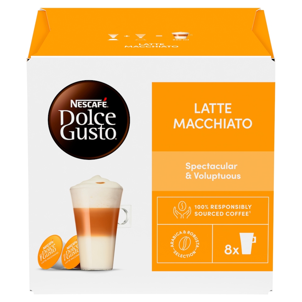 image 1 of Nescafe Dolce Gusto Latte Macchiato Coffee Pods x16 183.2g