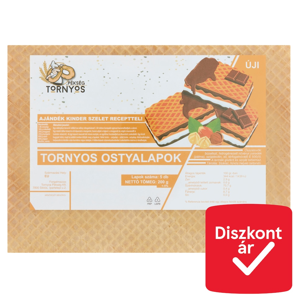 Tornyos tornyos ostyalapok 5 db 200 g