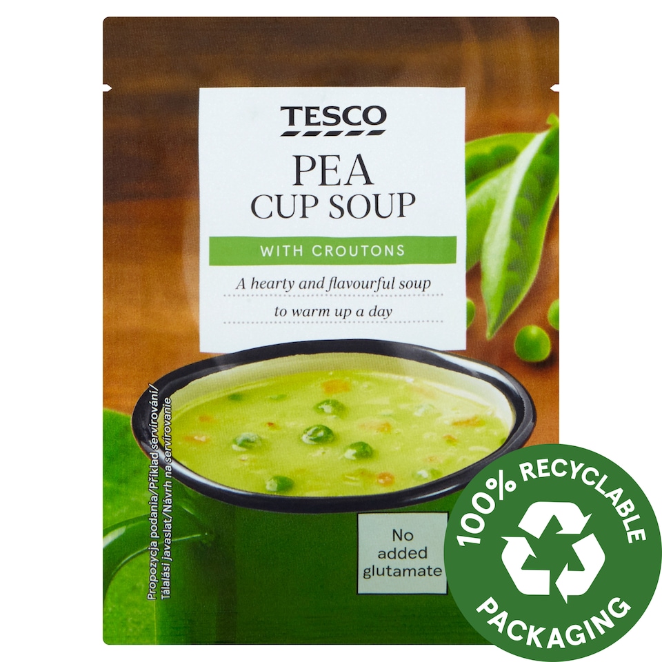 Tesco Pea Cup Soup with Croutons 23 g