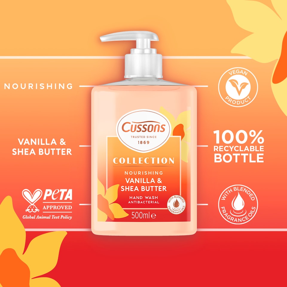 image 1 of CUSSONS COLLECTION HANDWASH VANILLA & SHEA BUTTER 500ML  