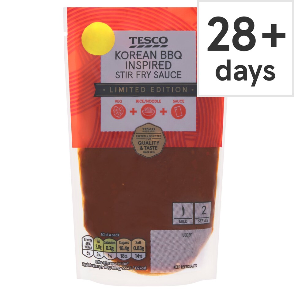 Tesco Korean BBQ Inspired Stir Fry Sauce 165g Tesco Groceries