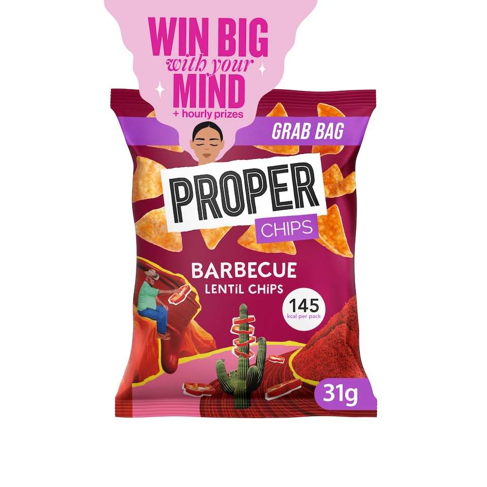 Proper Barbecue Lentil Chips 31g