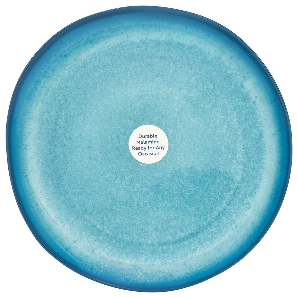 image 1 of Reactive Glaze Aqua Dinner Plate