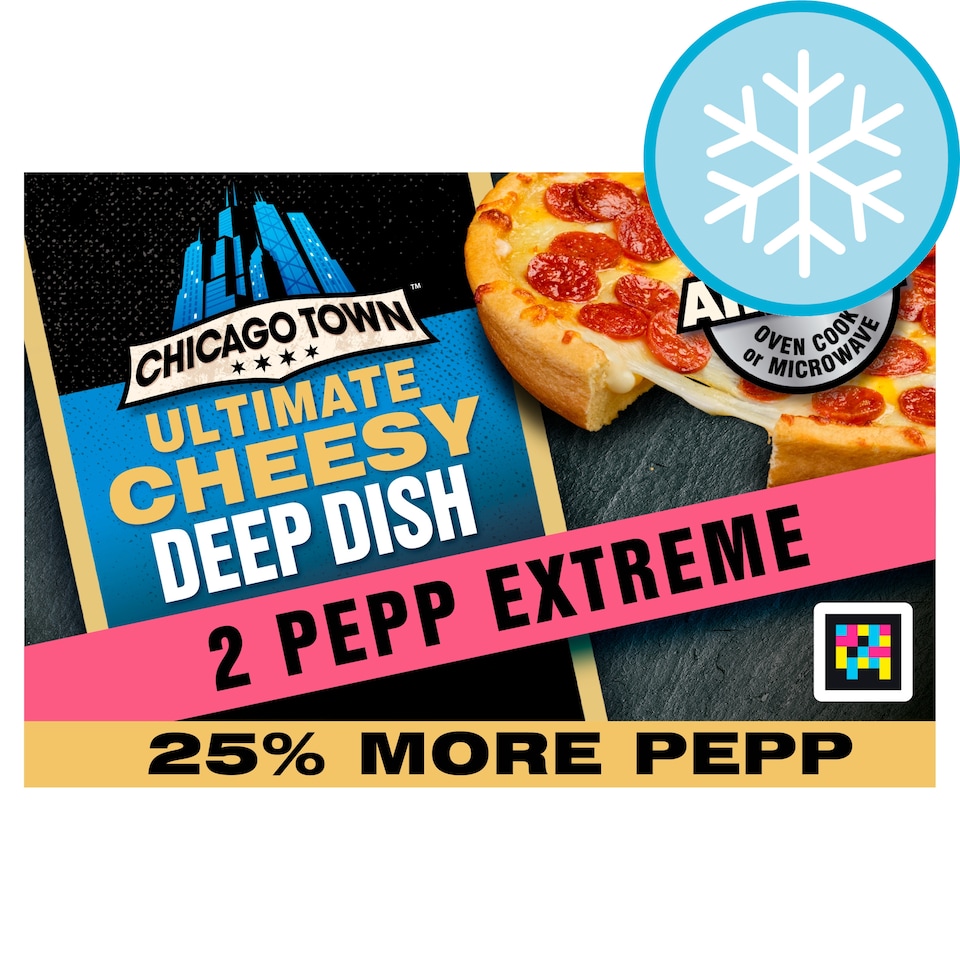 image 1 of Chicago Town Ultimate Cheesy Deep Dish Pepperoni Extreme Pizza 2 x 163g