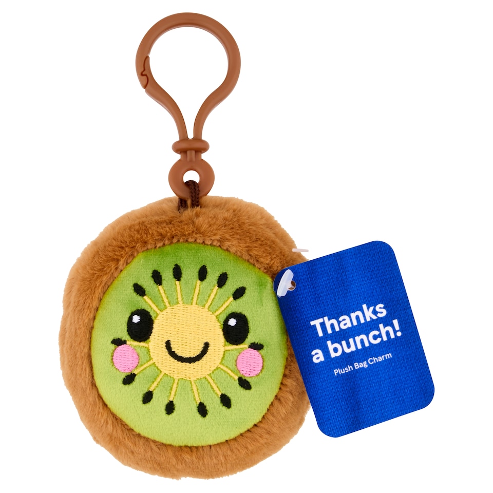 image 1 of Tesco Fruit And Vegetable Plush Bag Charm Assortment