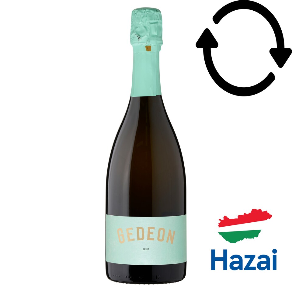 Gedeon Birtok Brut fehér minőségi magyar pezsgő 12% 750 ml  1. kép