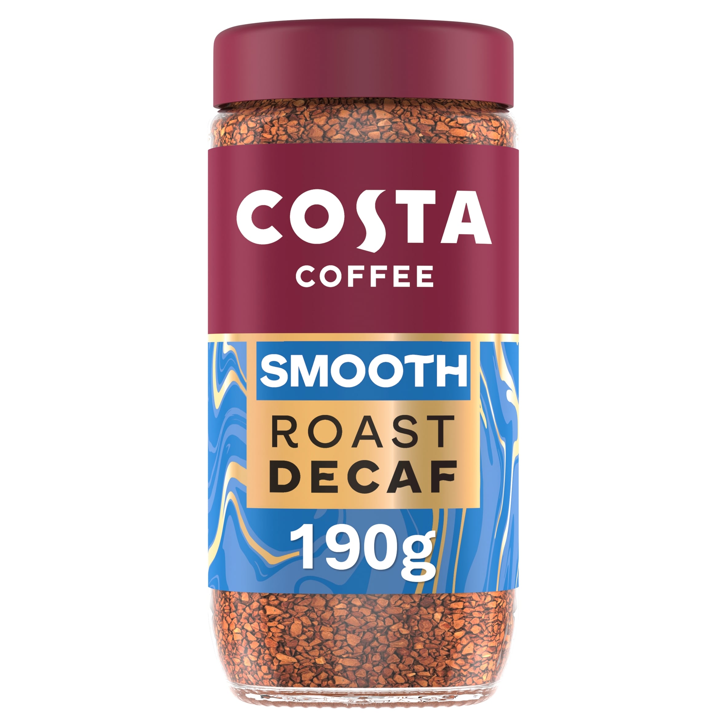 Costa smooth decaf blend instant coffee 190g