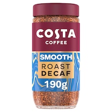 Costa smooth decaf blend instant coffee 190g