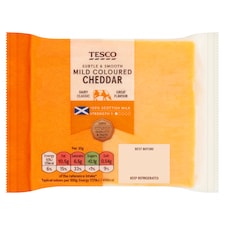 Tesco Scottish Mild Coloured Cheddar Cheese 220G