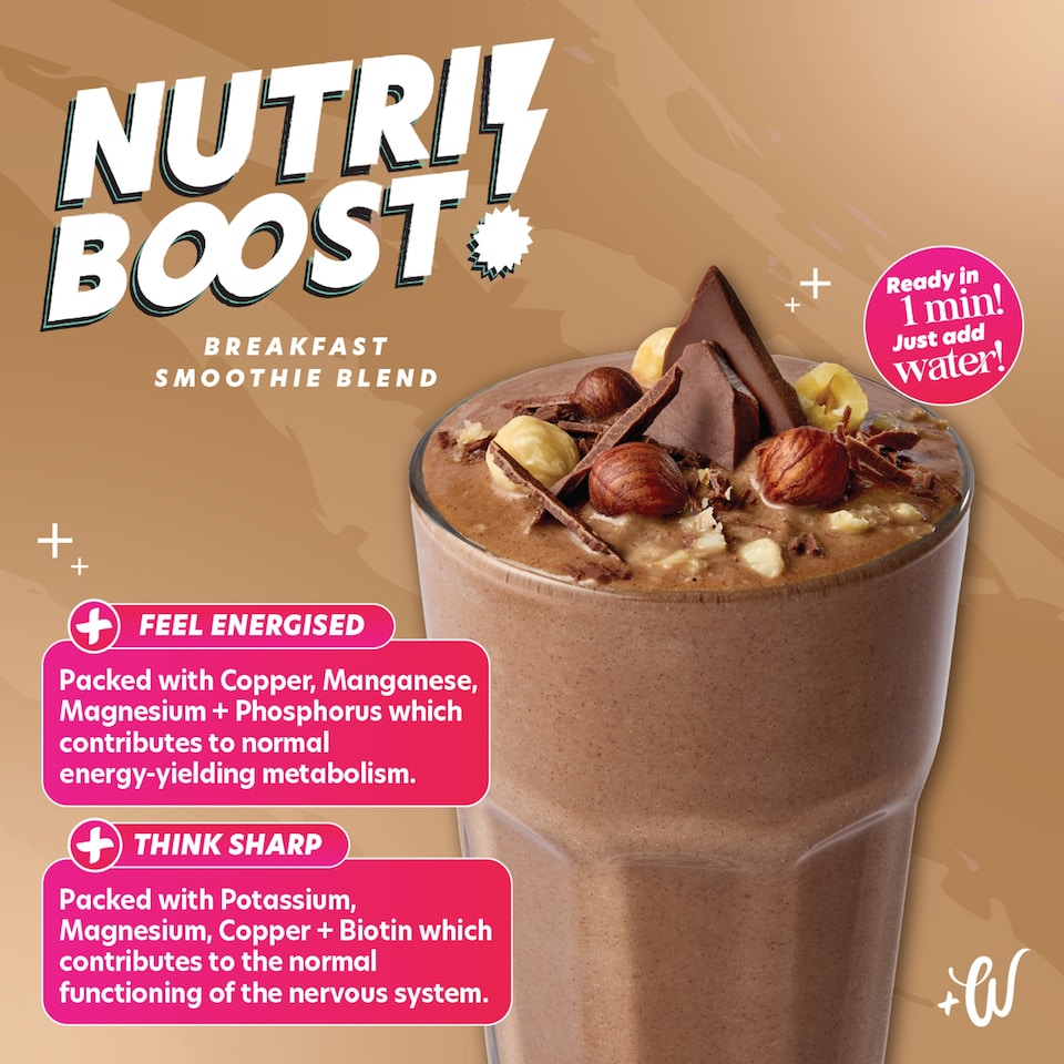 image 1 of Whitworths Nutriboost Cocoa & Hazelnut Smoothie Blend 75g