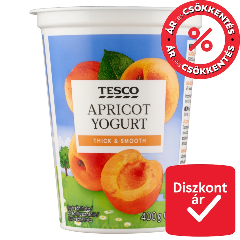 Tesco Low-Fat Apricot Yogurt 400 g