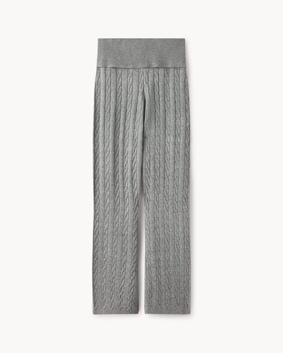 OH ME OH MY Cable Knit Joggers in Grey