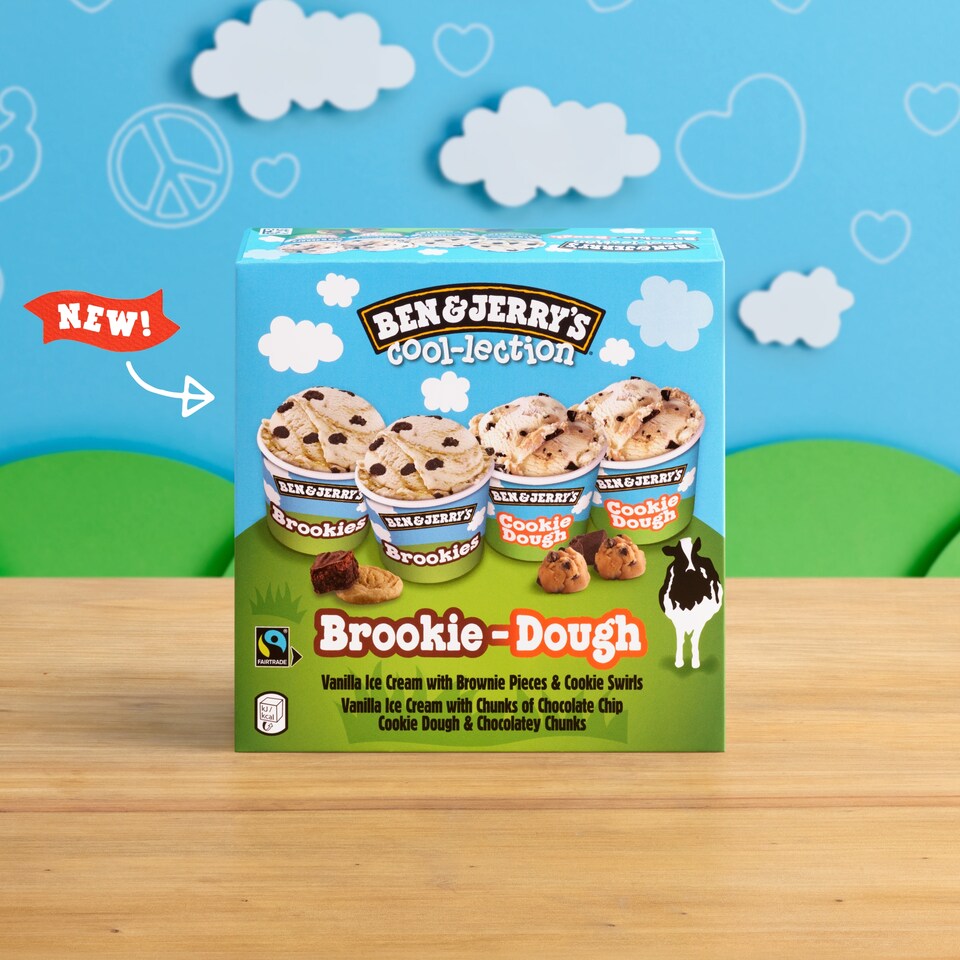 image 1 of Ben & Jerry's Cool-lection Brookie Dough Ice Cream 4 x 100ml