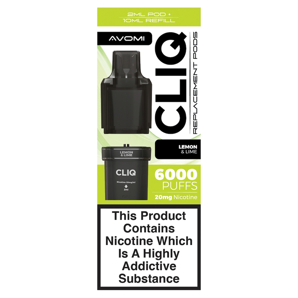 Avomi Cliq Replacement Pods Lemon & Lime 6000 Puffs 20MG