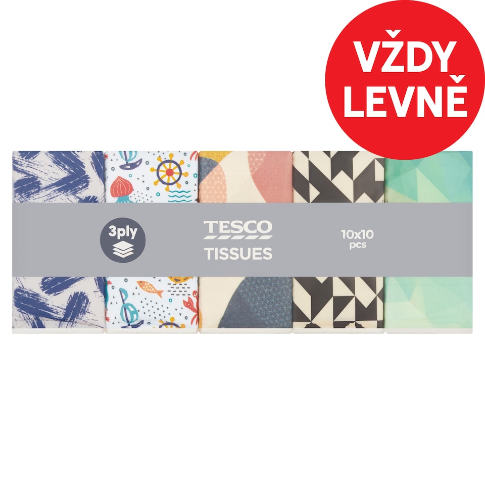 Tesco Tissues 3 Ply 10 x 10 pcs