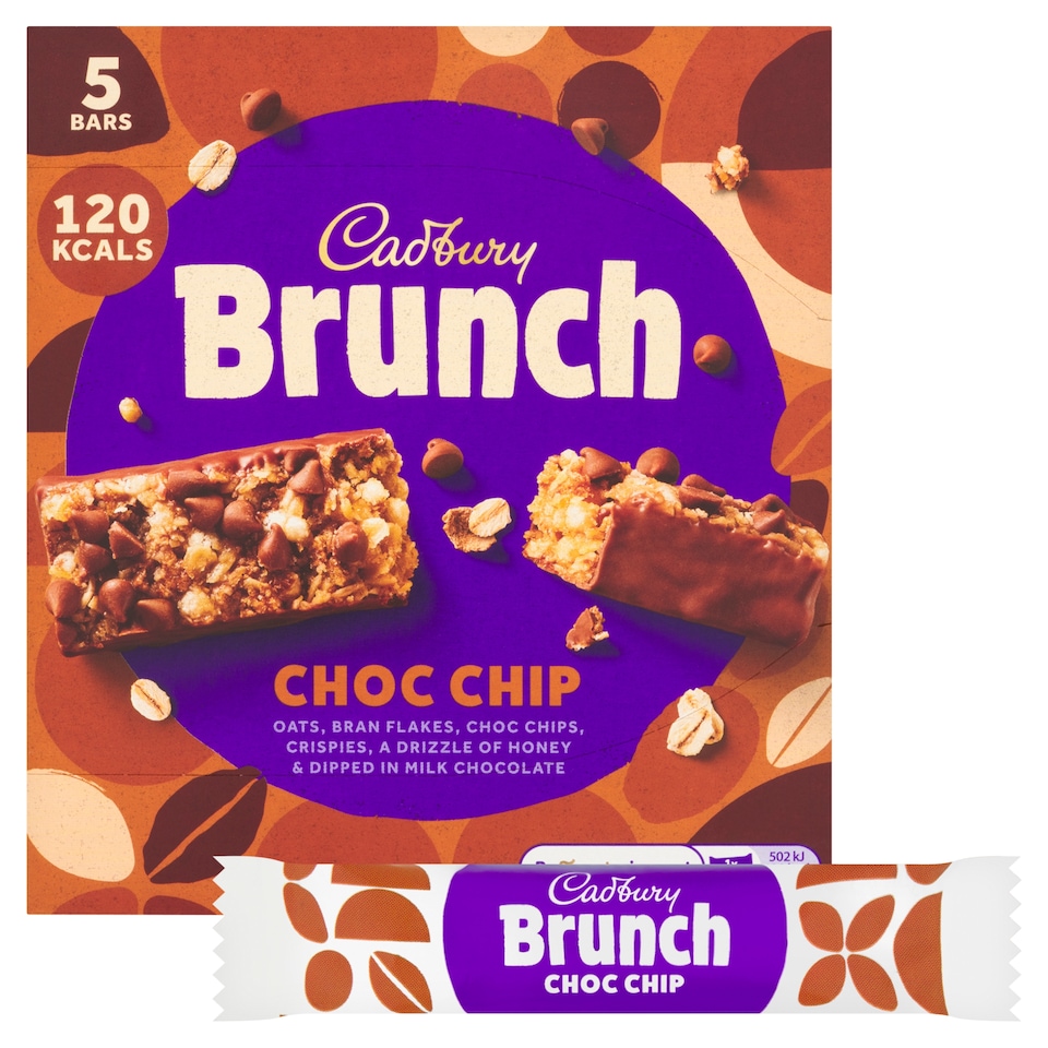 Cadbury Brunch Cereal Bars - Choc Chip 5 x 28g