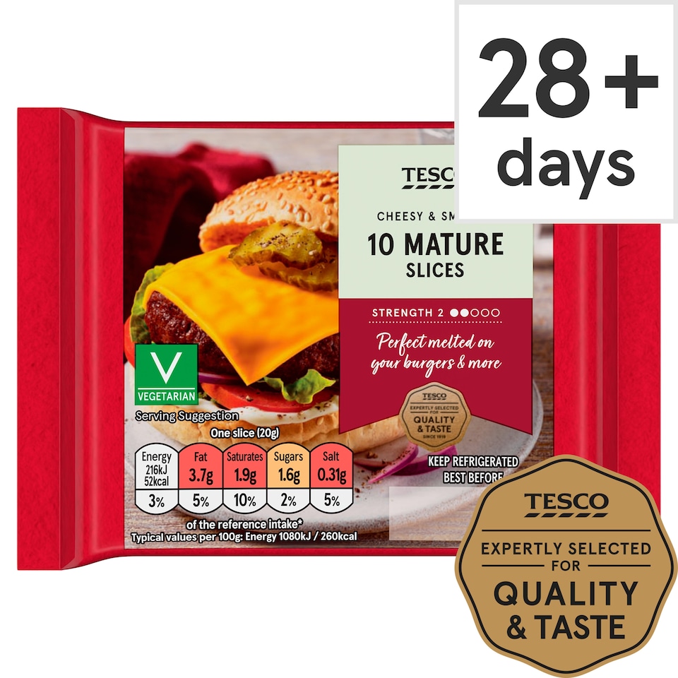Tesco 10 Mature Slices 200G