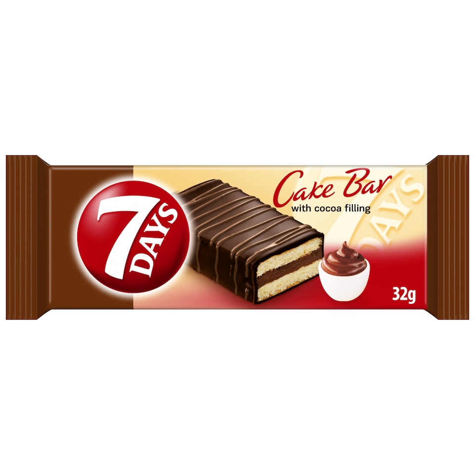7 Days Cake Bar s kakaovou náplňou s čokoládovou polevou celomáčaný 32 g